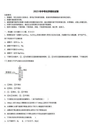 江苏省无锡市宜兴市宜城环科园联盟2022-2023学年中考化学仿真试卷含解析.doc