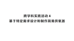 初中化学新人教版九年级上册第五单元跨学科实践活动4 基于特定需求设计和制作简易供氧器作业课件2024秋.pptx