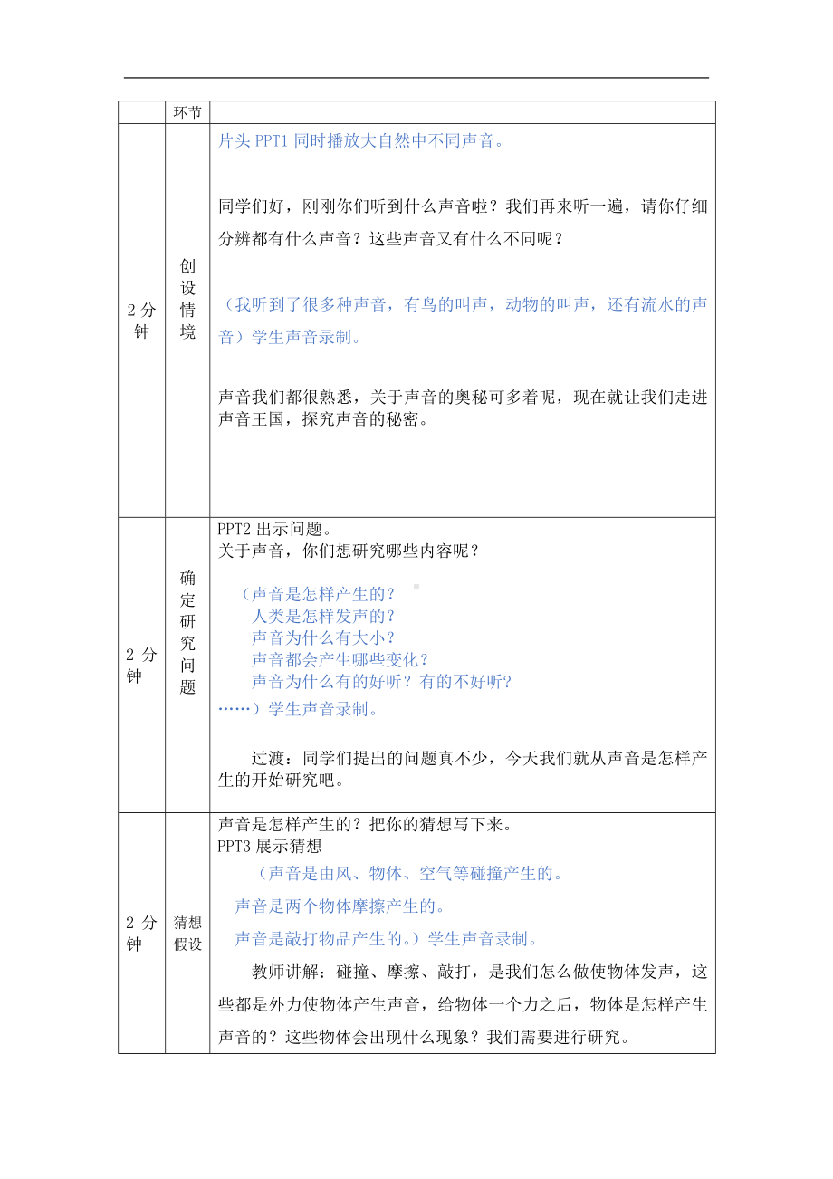 《声音的产生》1教学设计-2024新湘科版四年级上册《科学》.docx_第2页