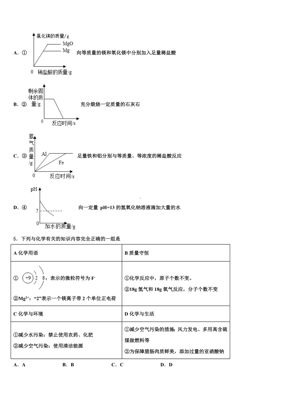 陕西省西安市交通大附属中学2022-2023学年中考化学全真模拟试卷含解析.doc_第2页