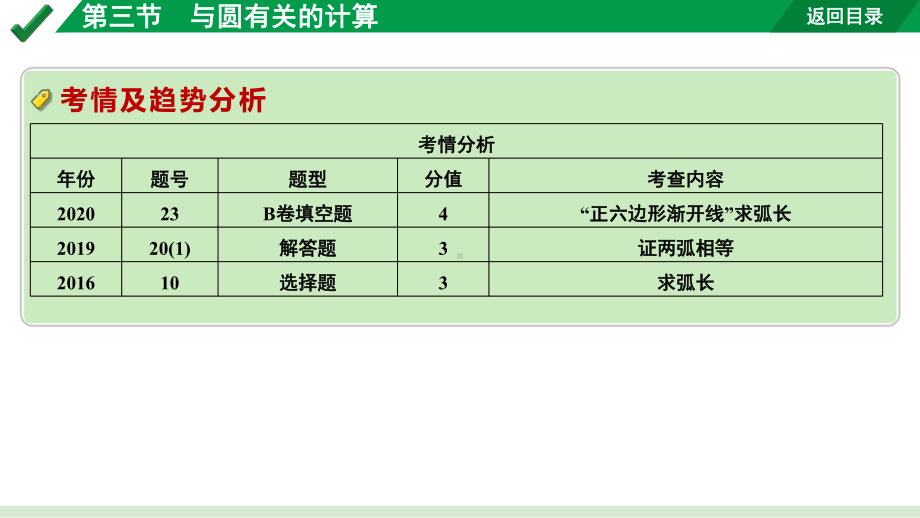 2024成都中考数学第一轮专题复习之第六章 第三节 与圆有关的计算 教学课件.pptx_第3页