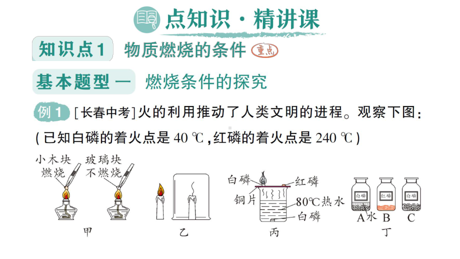 初中化学新科粤版九年级上册3.3 燃烧条件与灭火原理作业课件2024秋.pptx_第2页