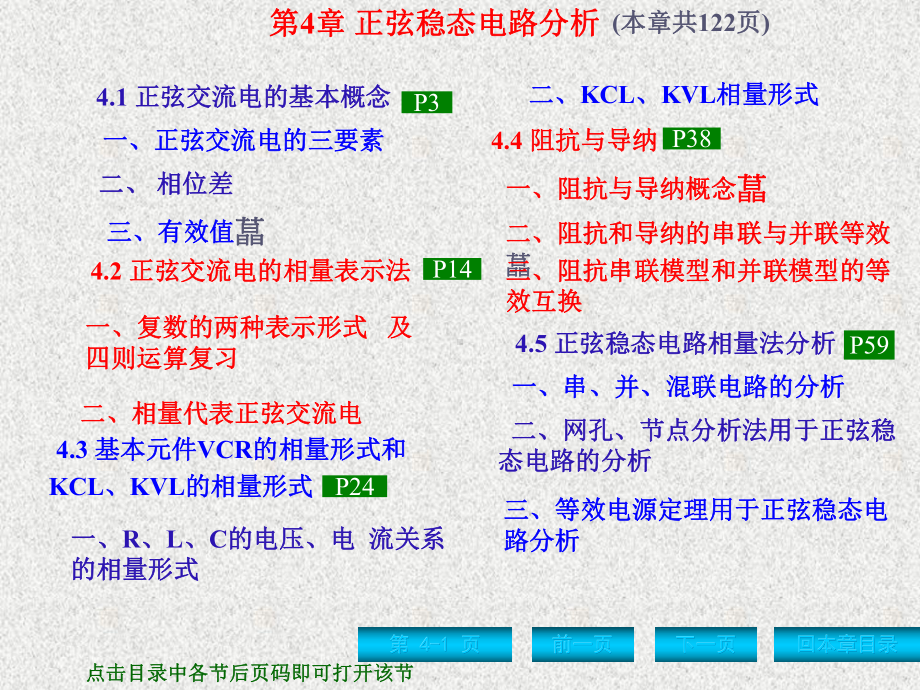 《电路分析基础》课件第4章 正弦稳态电路分析.ppt_第1页