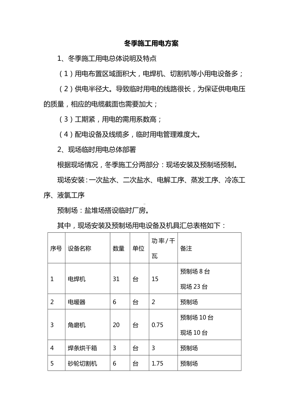 冬季施工用电方案.docx_第1页