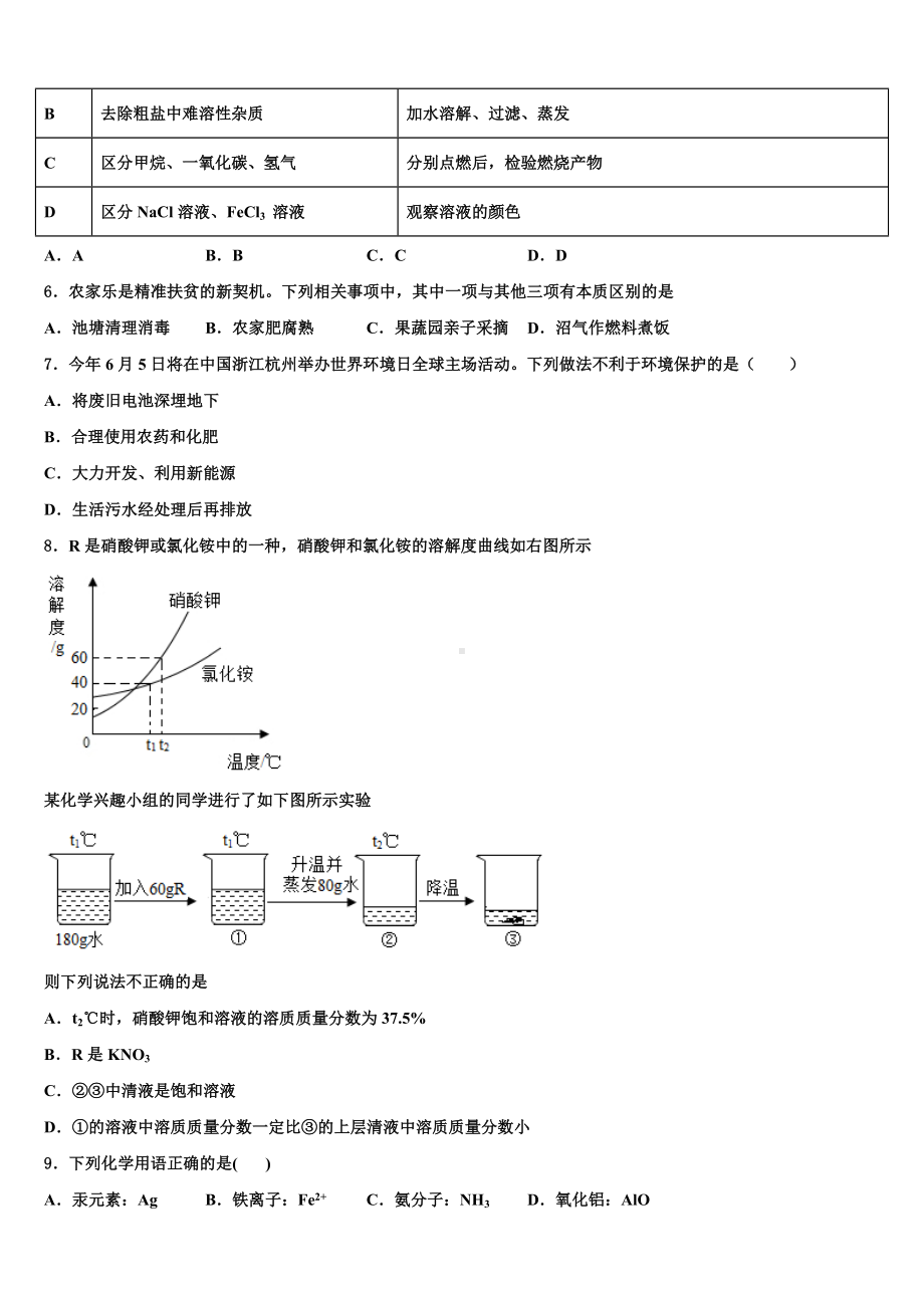 2022-2023学年北京市丰台区第十二中学中考化学模拟试题含解析.doc_第2页