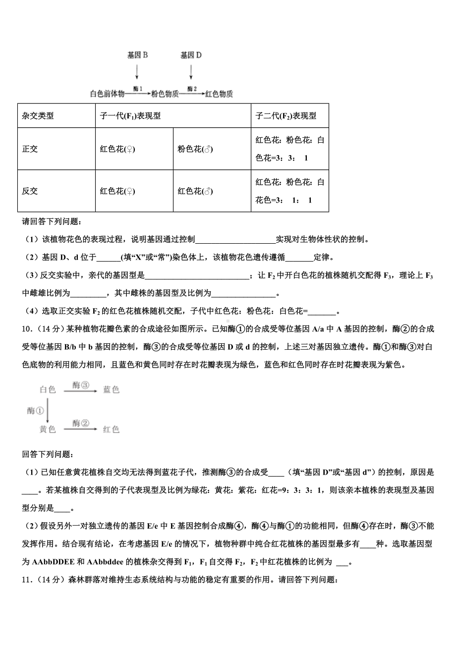 广东省韶关市新丰县第一中学2023-2024学年高三第二次调研生物试卷含解析.doc_第3页