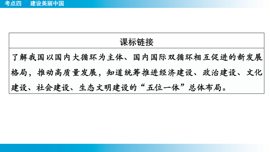 2025年云南中考道德与法治一轮复习 主题5　国情教育考点4 建设美丽中国.pptx_第2页