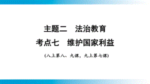 2025年云南中考道德与法治一轮复习 主题2　法治教育 考点7维护国家利益.pptx