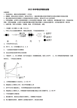 2023届广东省黄埔区广附市级名校中考化学模拟预测题含解析.doc