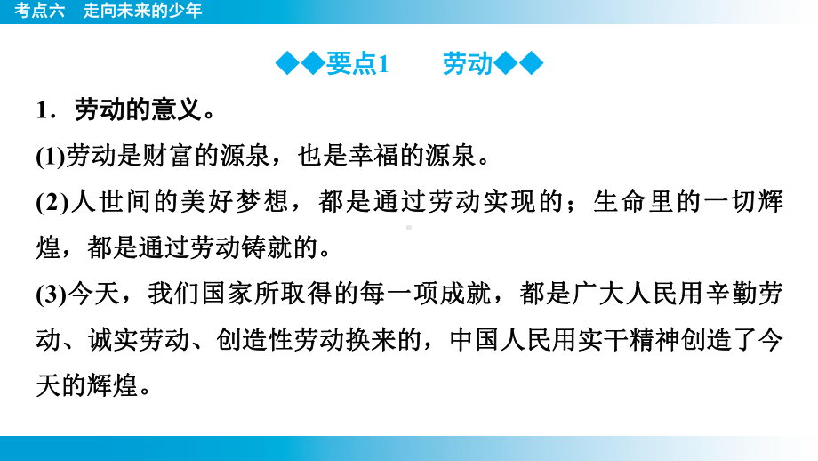 2025年云南中考道德与法治一轮复习 主题5　国情教育考点6 走向未来的少年.pptx_第3页