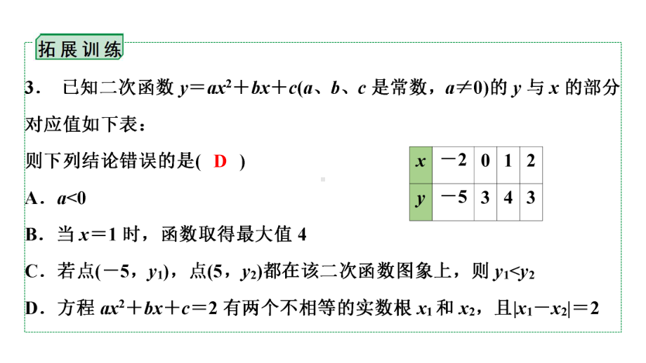 2024贵阳中考数学一轮贵阳中考考点研究 第11讲二次函数的图象与性质（课件）.pptx_第3页