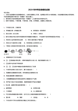 2024届安徽界首地区中考联考生物试题含解析.doc