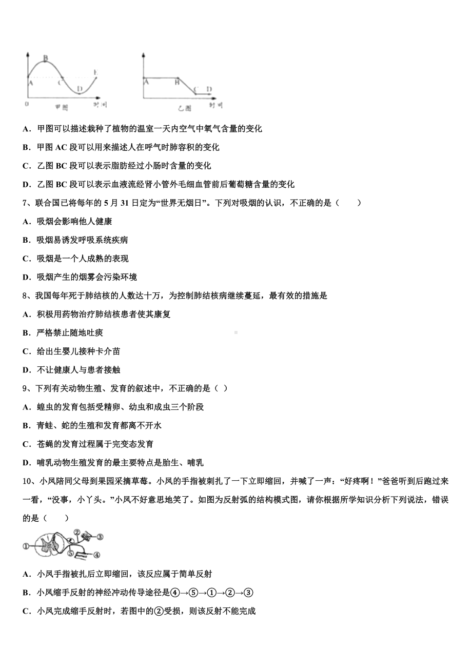 2022-2023学年陕西省三原县联考中考生物最后冲刺模拟试卷含解析.doc_第2页