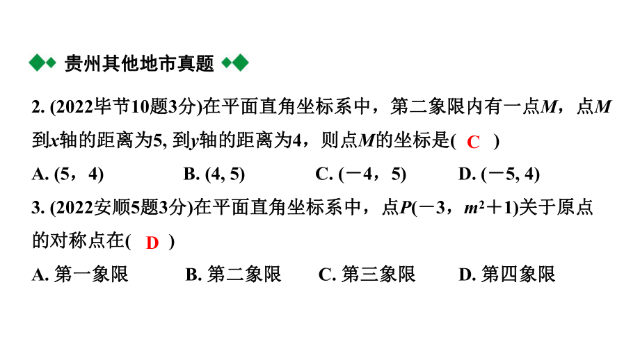 2024贵州中考数学一轮知识点复习 第10讲 平面直角坐标系与函数（课件）.pptx_第3页