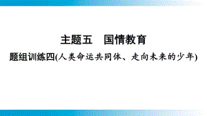 2025年云南中考道德与法治一轮复习 主题5国情教育题组训练4(人类命运共同体、走向未来的少年).pptx