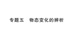 初中物理新人教版八年级上册第三章专题五 物态变化的辨析作业课件2024秋季.pptx