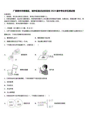 广西柳州市柳南区、城中区重点达标名校2024届中考化学五模试卷含解析.doc