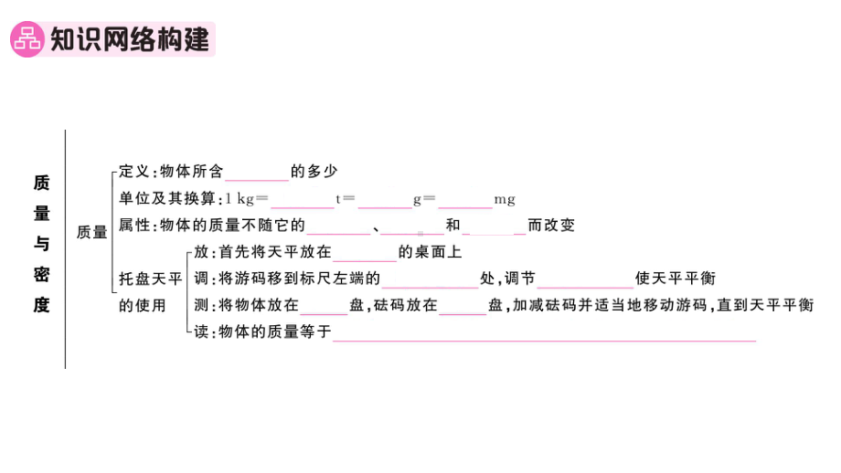 初中物理新人教版八年级上册第六章 质量与密度复习训练作业课件2024秋季.pptx_第2页