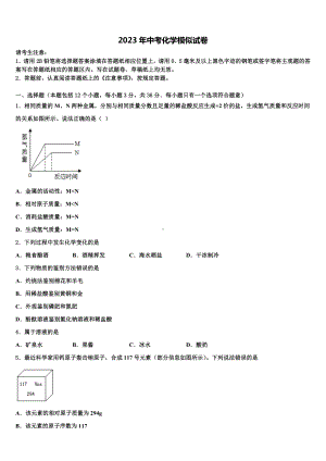 2023届[全国百强校首发]广东省汕头市潮阳实验校中考化学押题试卷含解析.doc