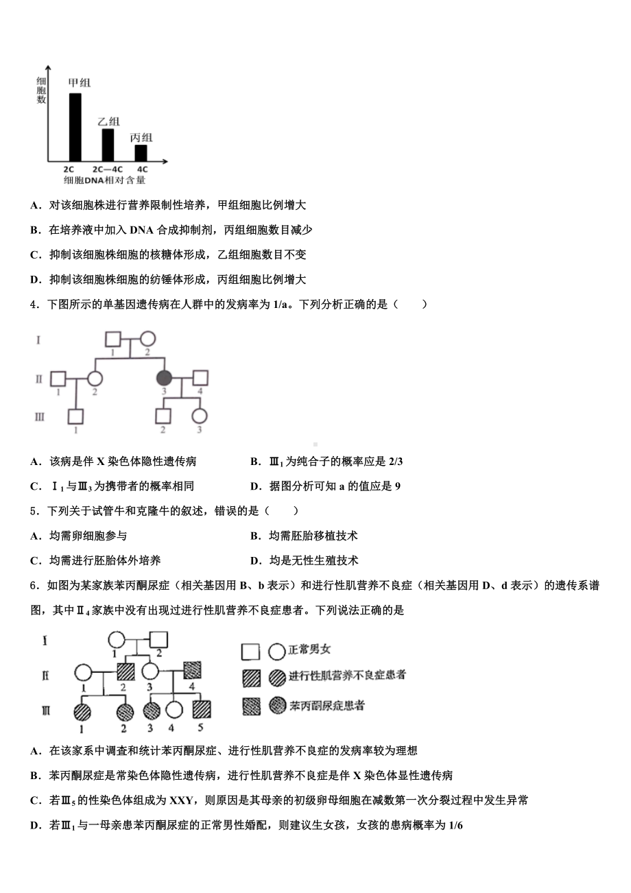 上海市格致初级中学2023届高考全国统考预测密卷生物试卷含解析.doc_第2页