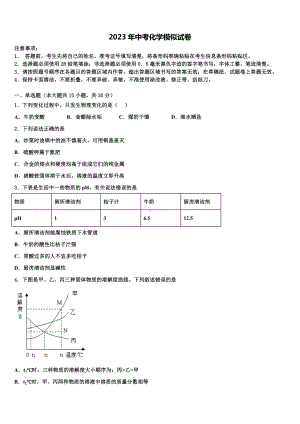 辽宁省营口市重点名校2023届中考化学最后一模试卷含解析.doc