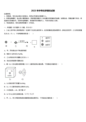 湖北省武汉市洪山区2023届中考试题猜想化学试卷含解析.doc