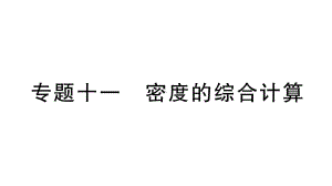 初中物理新人教版八年级上册第六章专题十一 密度的综合计算作业课件2024秋季.pptx