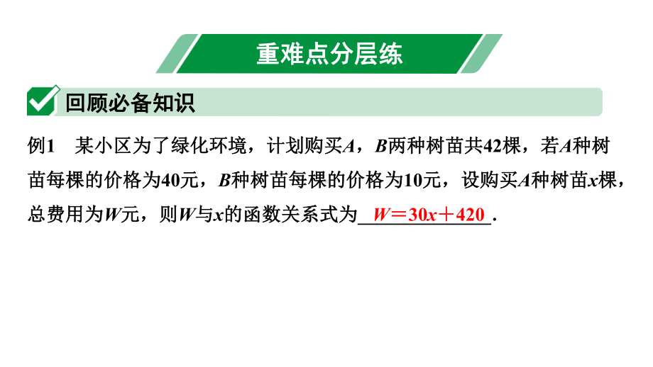 2024内蒙古中考数学一轮知识点复习 第12课时 一次函数的实际应用（课件）.pptx_第2页