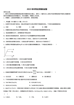 山东省乐陵市实验中学2022-2023学年中考化学考前最后一卷含解析.doc