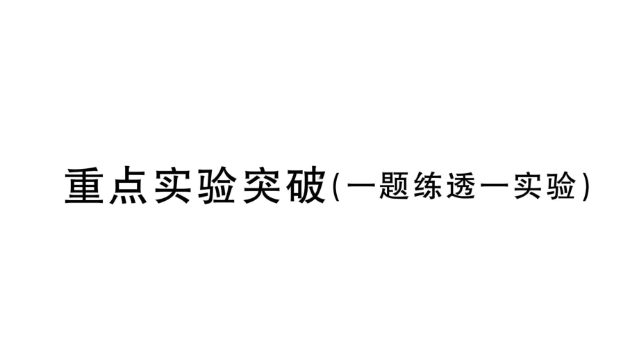 初中物理新人教版八年级上册第五章重点实验突破 （一题练透一实验）作业课件2024秋季.pptx_第1页