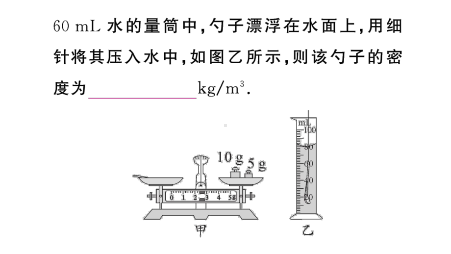 初中物理新人教版八年级上册第六章专题十 特殊法测量物质的密度作业课件2024秋季.pptx_第3页