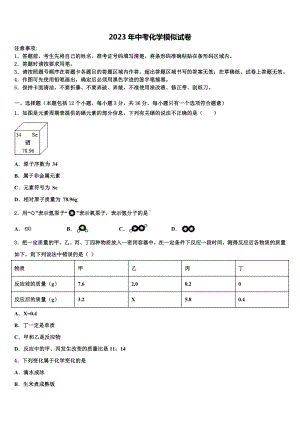 2023届张掖市重点中学中考化学考前最后一卷含解析.doc