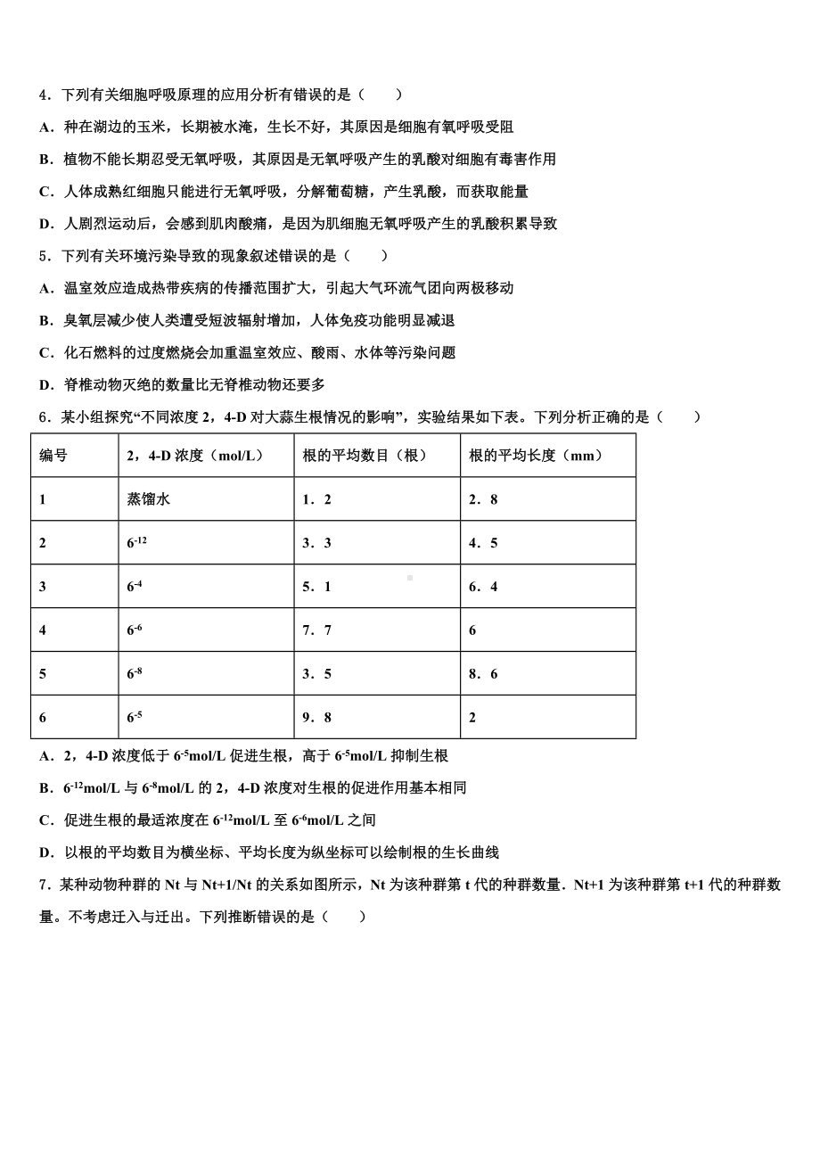 山东省淄博市临淄第一中学2023-2024学年高三生物第一学期期末统考试题含解析.doc_第2页