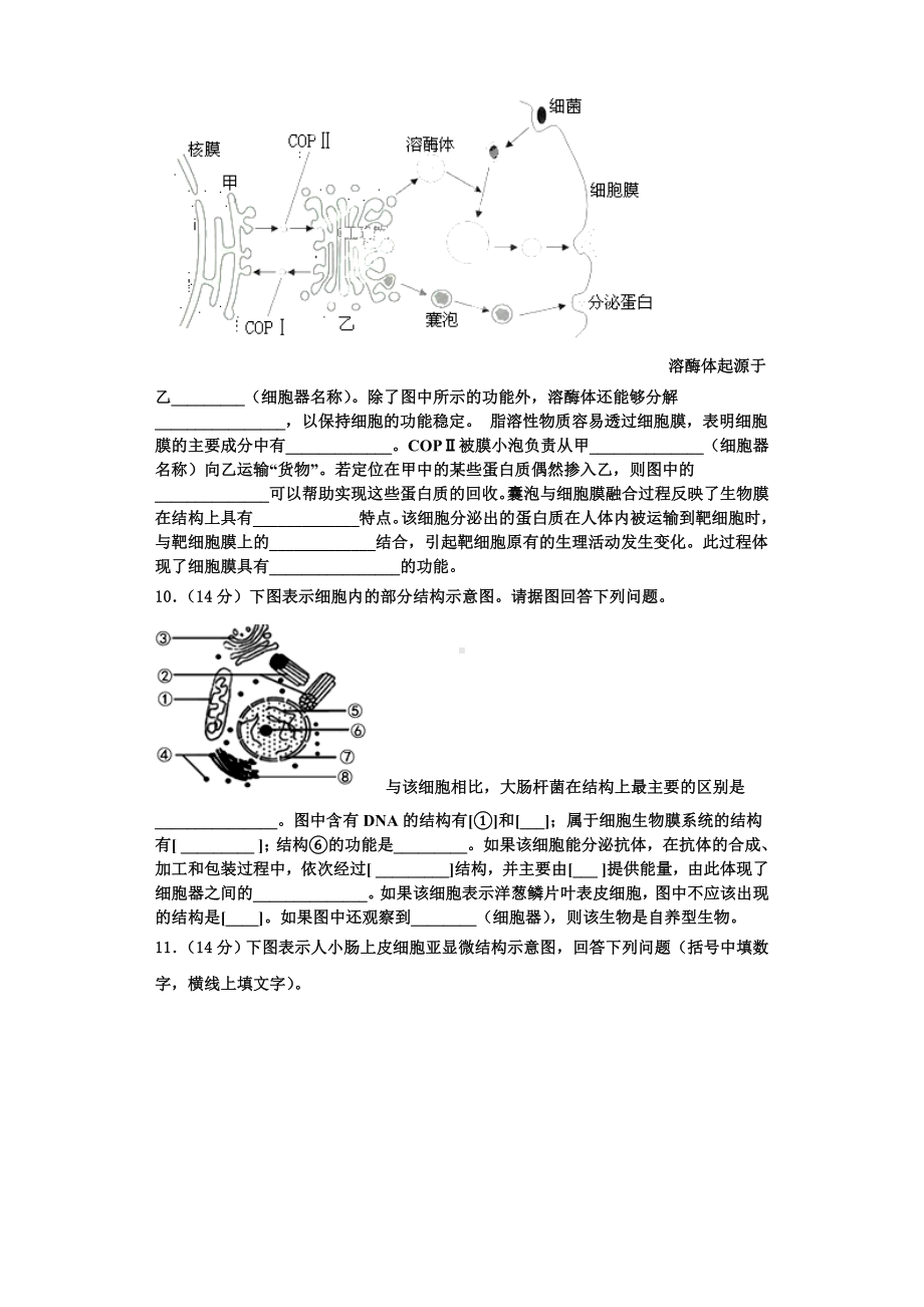 湖北省枝江市部分高中2023年高一生物第一学期期末统考模拟试题含解析.doc_第3页