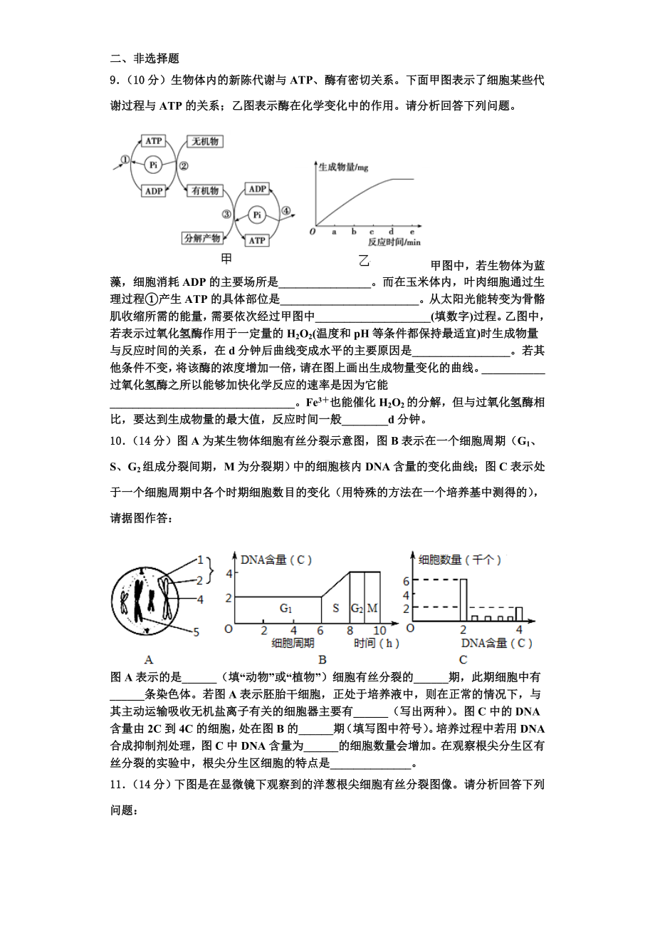 2024届天津市宝坻区何仉中学高一生物第一学期期末监测试题含解析.doc_第3页