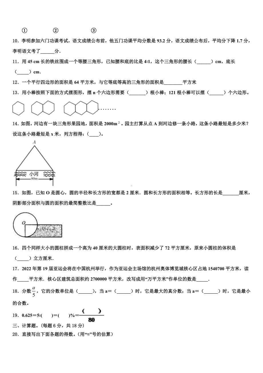 2023-2024学年甘肃省武威市凉州区农村小学小升初数学自主招生备考卷含解析.doc_第2页