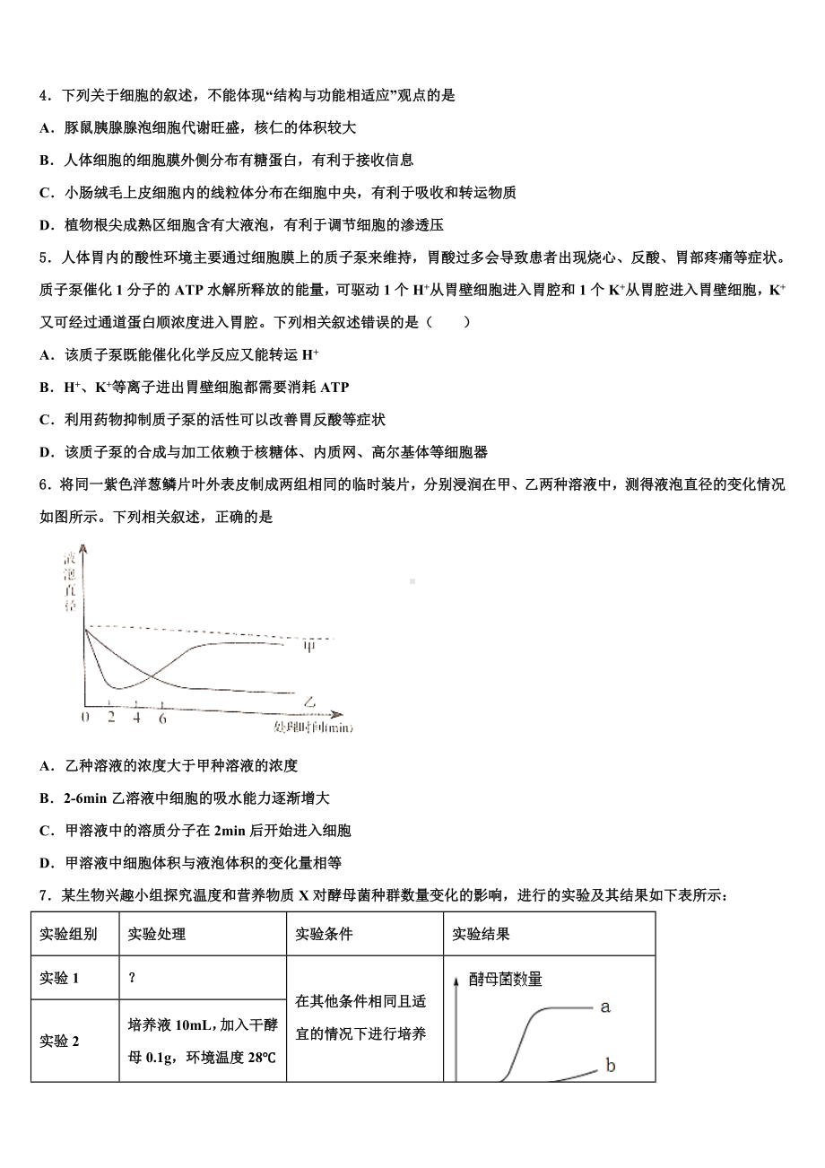 贵州省仁怀四中2023年生物高三上期末复习检测模拟试题含解析.doc_第2页