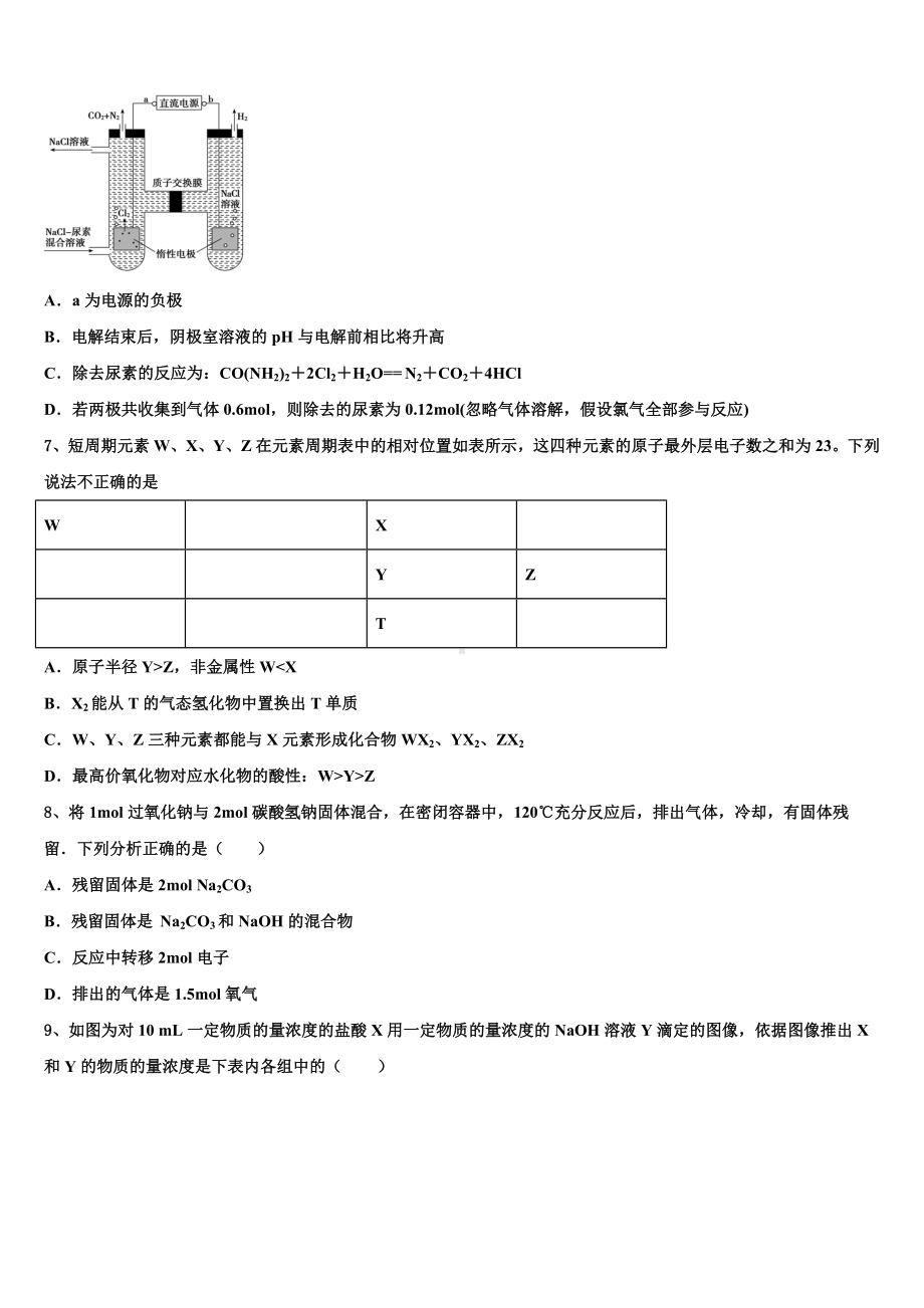 2024届山西省重点中学协作体化学高三第一学期期末经典试题含解析.doc_第3页