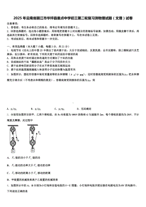 2025年云南省丽江市华坪县重点中学初三第二轮复习测物理试题(文理)试卷含解析.doc