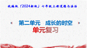 统编版（2024新版）七年级上册道德与法治：第二单元 成长的时空 复习课件.pptx