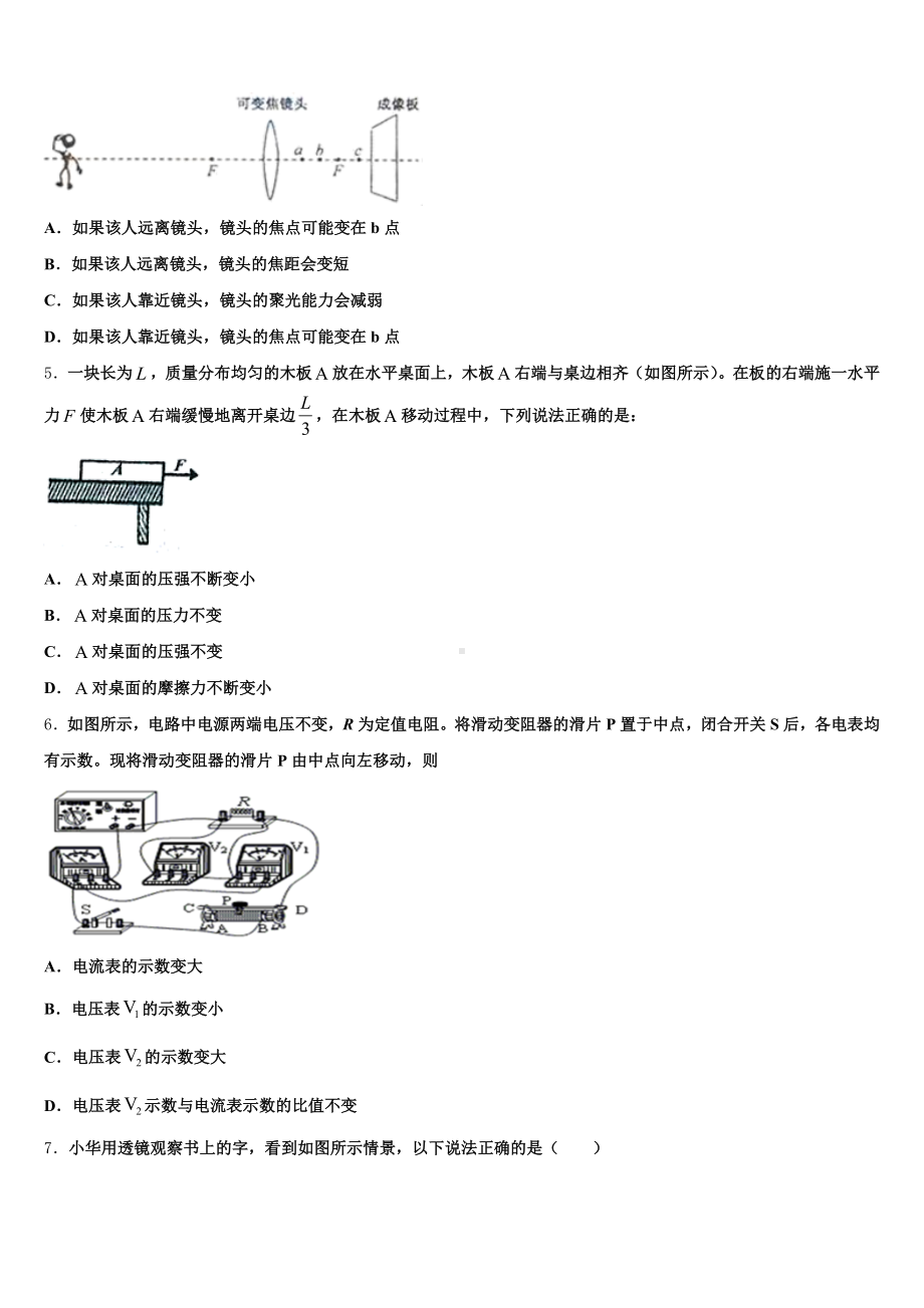 2025届青海省西宁市市级名校中考模拟冲刺卷(提优卷)(二)物理试题文试题含解析.doc_第2页