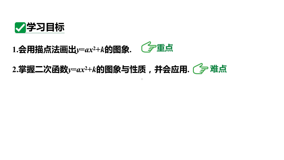 最新人教版九上数学新课标教学课件 22.1.3 课时1 y=ax²+k(a≠0)的图像和性质.pptx_第3页