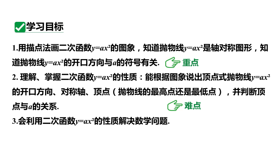 最新人教版九上数学新课标教学课件 22.1.2 二次函数y=ax²的图象和性质.pptx_第3页