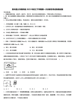 贵州遵义市桐梓县2025年初三下学期第一次诊断性考试物理试题含解析.doc