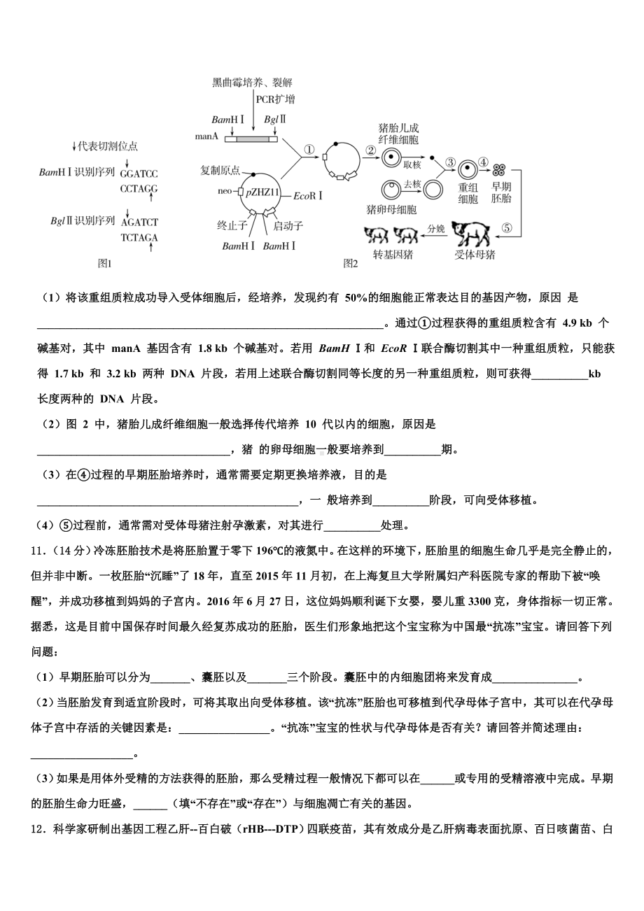 2023-2024学年山东省山东省滕州市第二中学高三生物第一学期期末预测试题含解析.doc_第3页