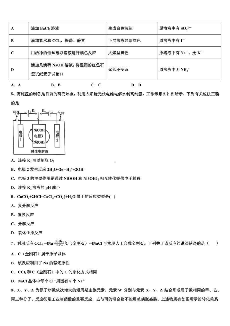 河北省鸡泽、曲周、邱县、馆陶四县2022-2023学年高三第六次模拟考试化学试卷含解析.doc_第2页