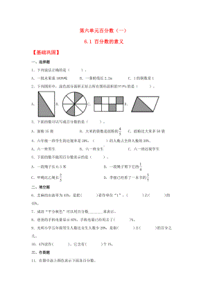 (分层作业)6.1 百分数的意义（同步练习） 六年级上册数学同步课时练 （人教版含答案）.docx