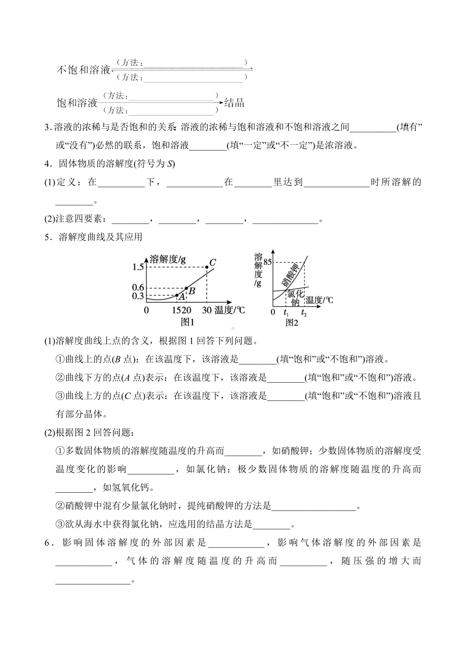 第九单元 基础知识小测 人教版（2024）化学九年级下册.doc_第2页