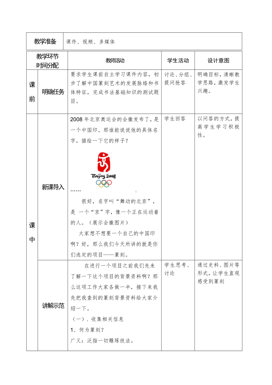 3.8 气象万千的中国篆刻——方寸之间 教学设计-2024新人教版（2019）《高中美术》选择性必修第二册.docx_第2页