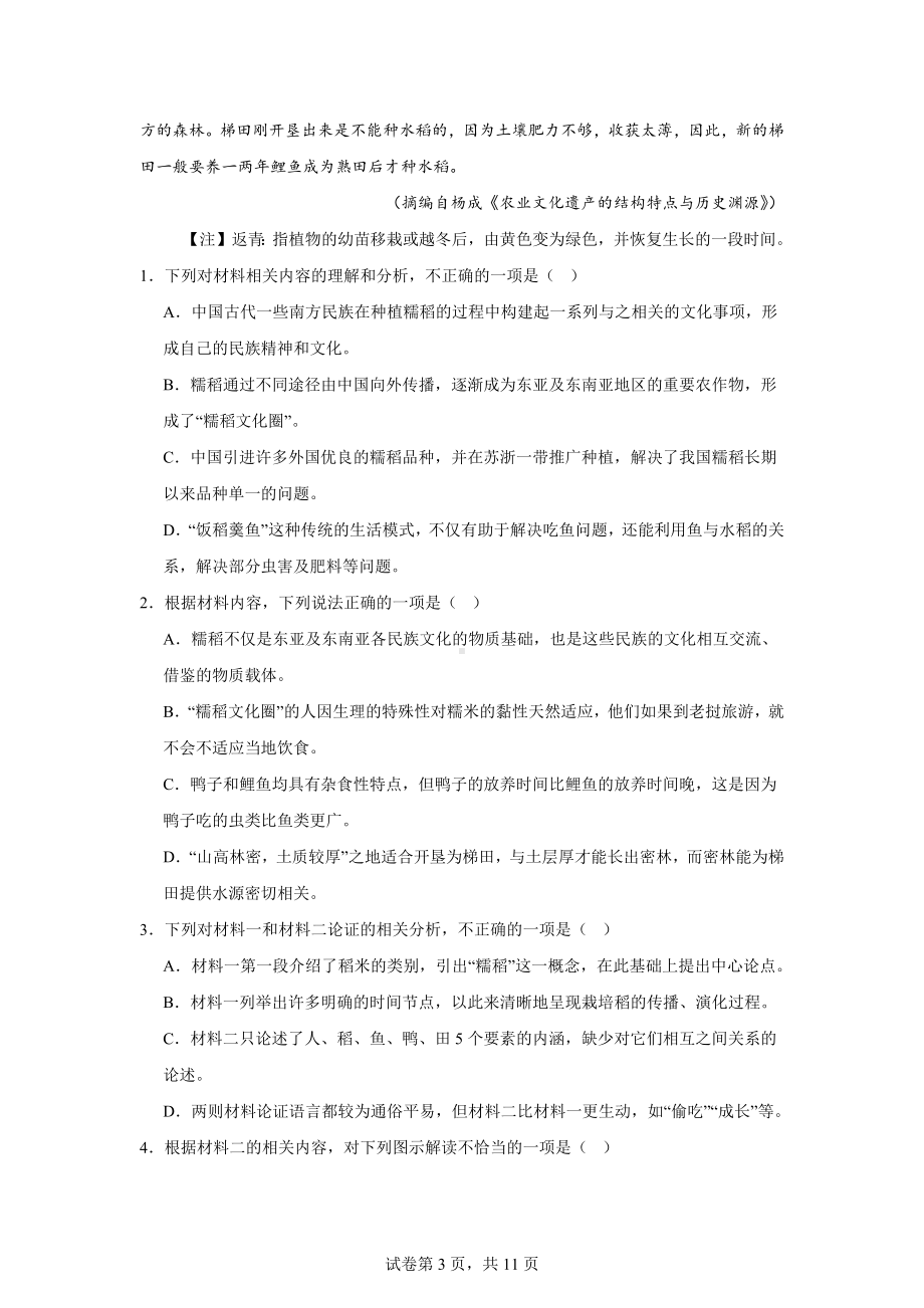 河北省邯郸市永年区第二中学2023-2024学年高二下学期期中考试语文试卷.docx_第3页